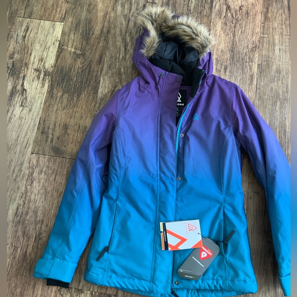 Ripzone Waterproof Jacket in Blue and Purple
